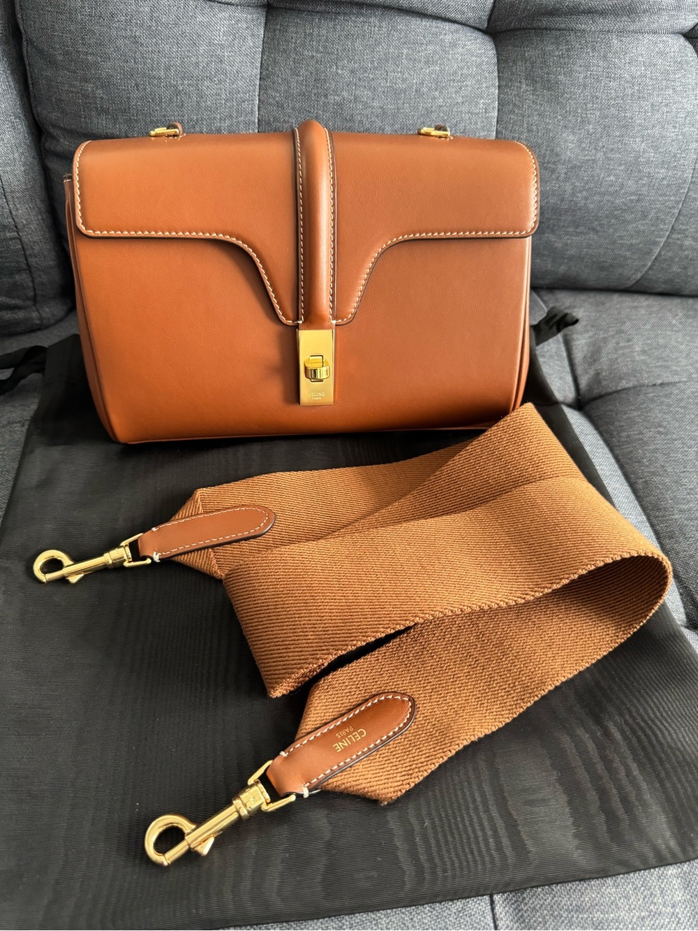 Celine Teen Soft 16 in Smooth Calfskin in Tan Brown